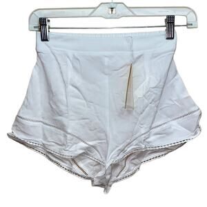 Naked Princess White Isabella High Waisted Shortie Shorts NWT Size Small